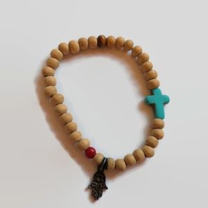 5/$20 - Hamsa Hand and Cross Bracelet
